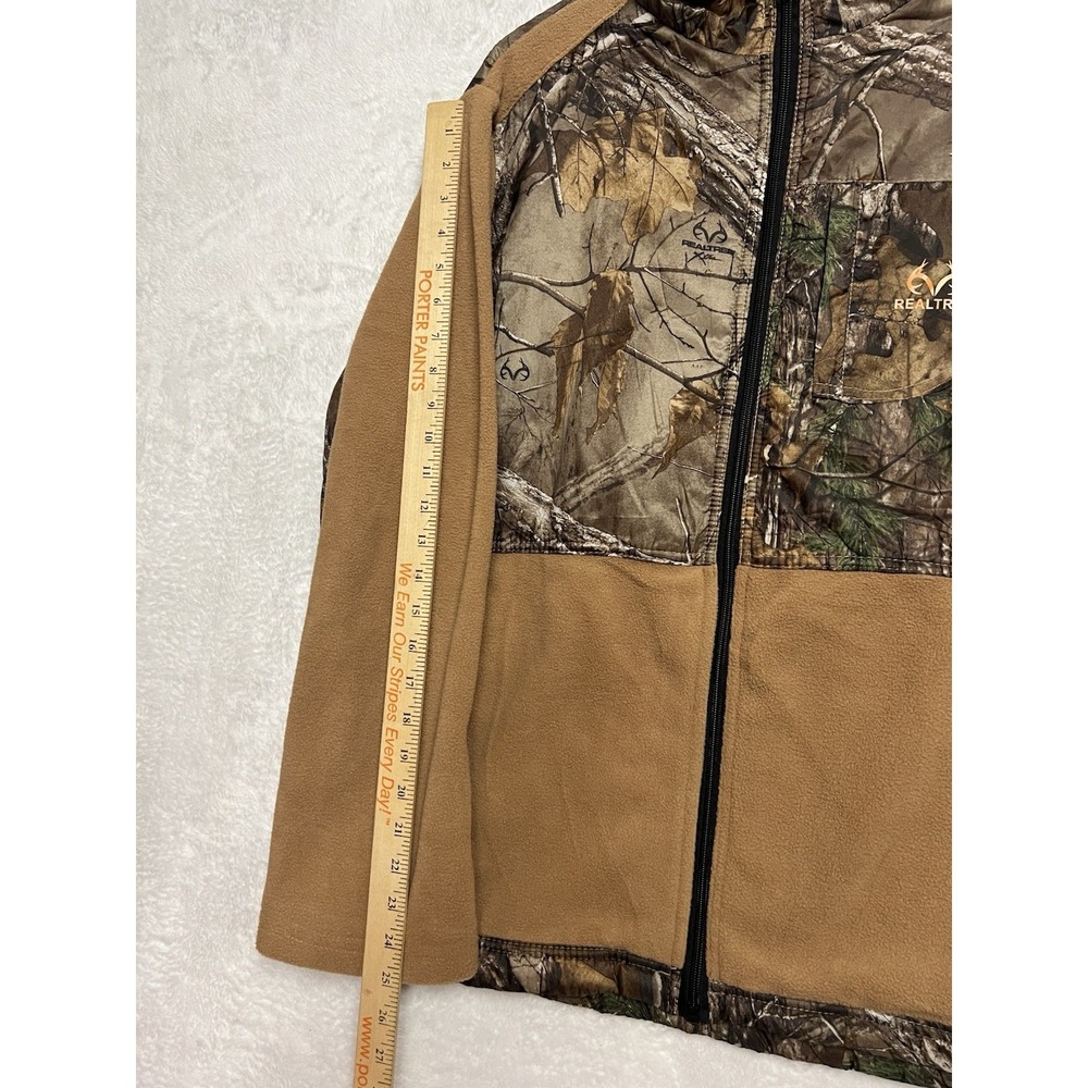 Realtree Xtra Camo Fleece Jacket Mens XL Full Zip Hunting Outdoor Brown - Picture 9 of 16